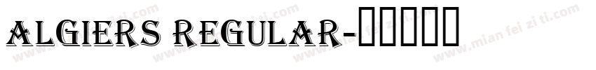 Algiers Regular字体转换